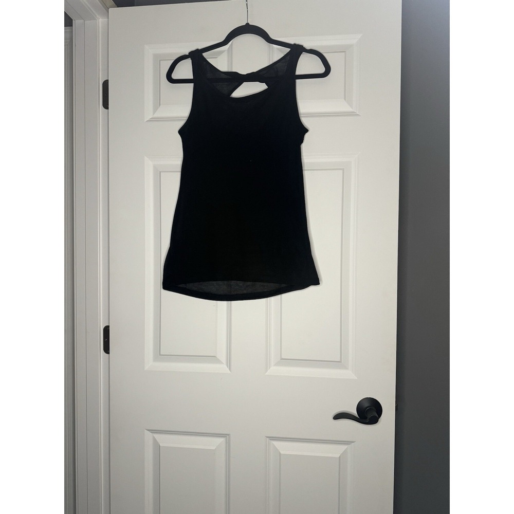 Athleta Sleeveless Athletic Tank Top Twist Back Extra Small Black